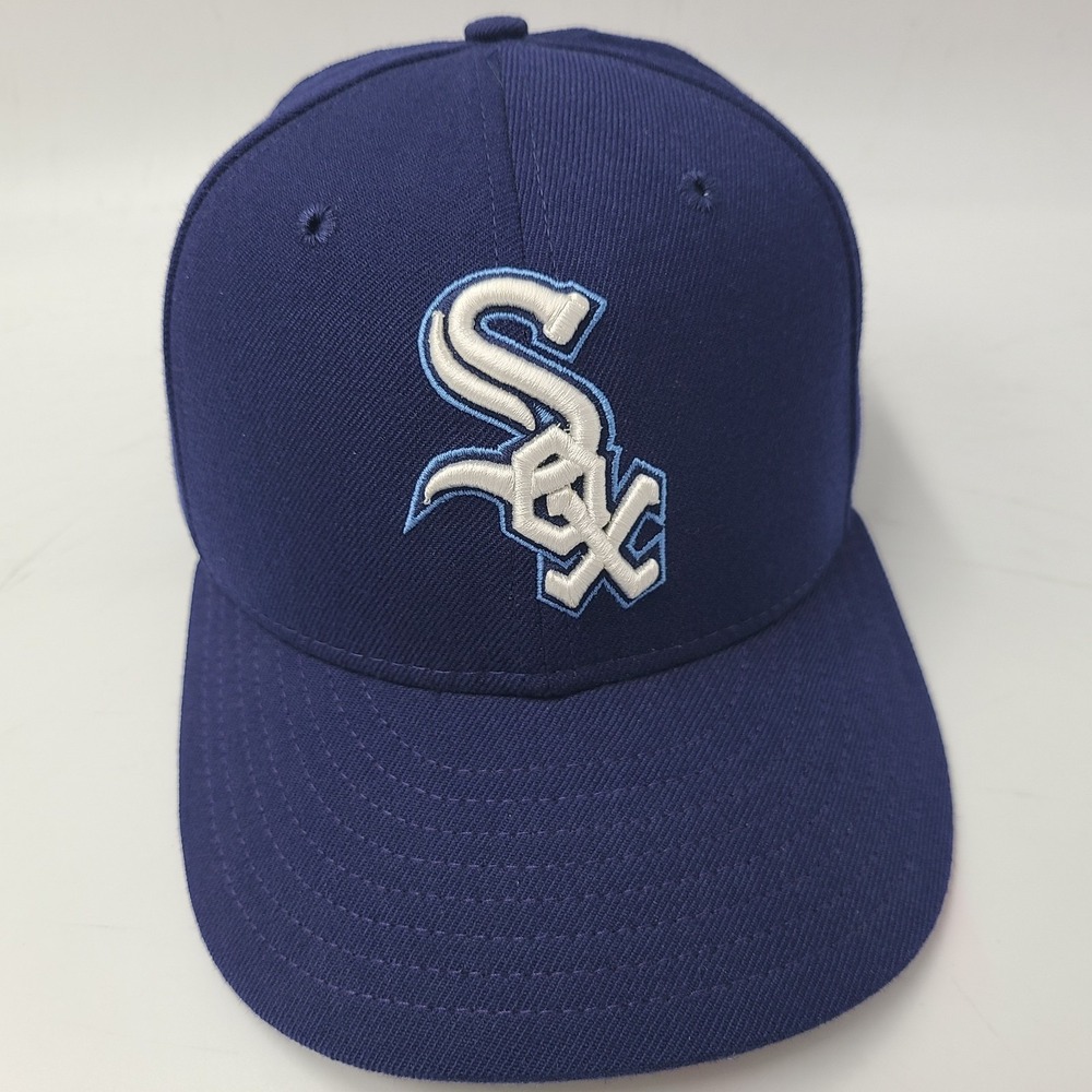 Vintage Chicago White Sox Hat Fitted 7 1/4 New Era 59Fifty Blue MLB Wool Casual